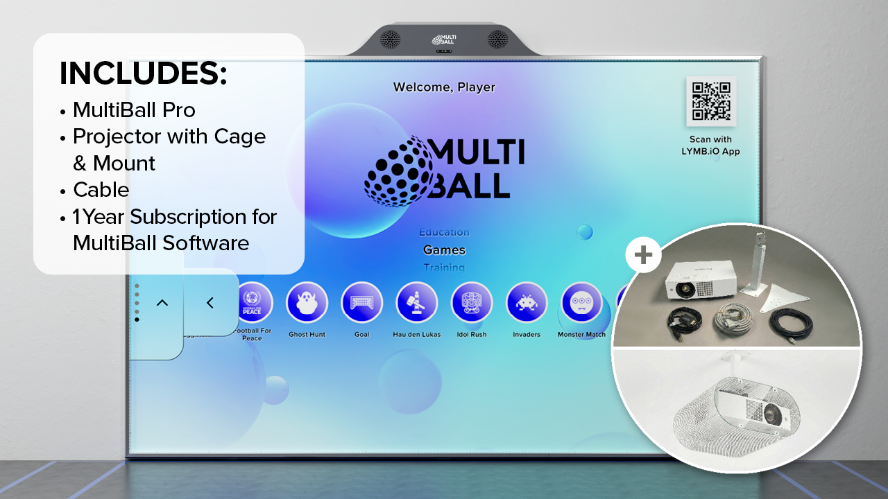 MultiBall Premium Package with MultiBall Pro, projector package L, projector cage and one year MultiBall subscription