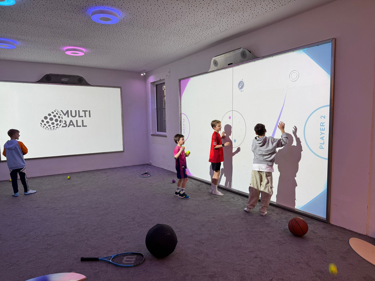 Kids playing MultiBall during their birthday party