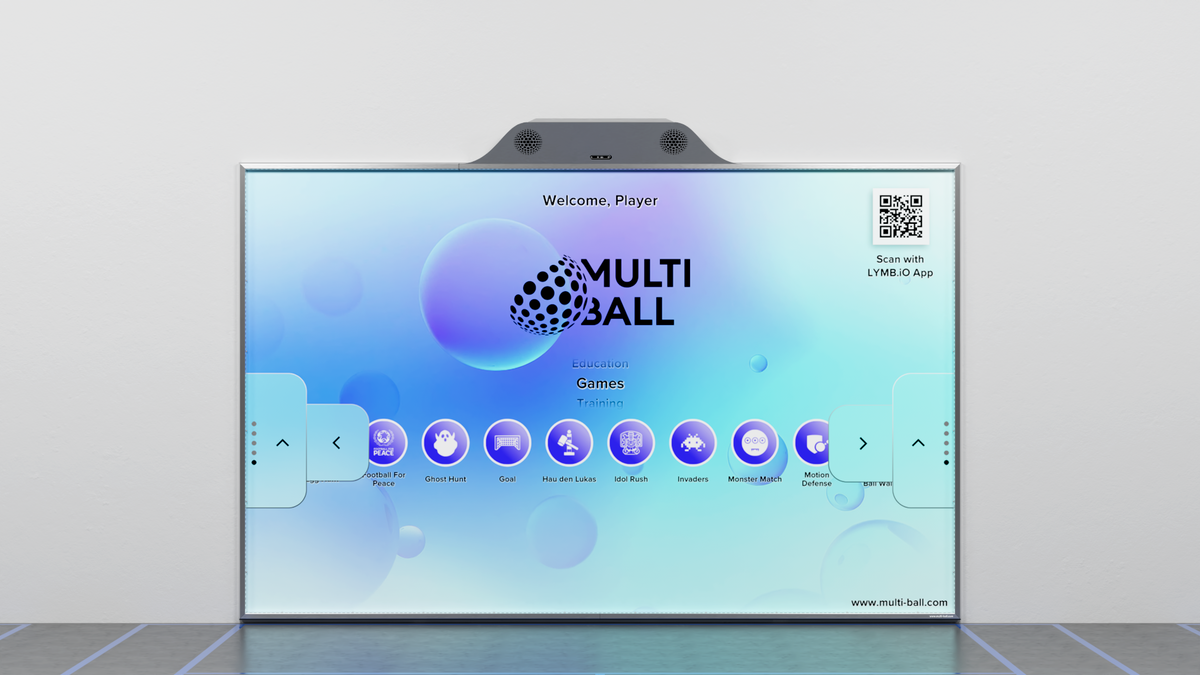 Multiball Logo MultiBall Interactive Sports and Gaming Wall