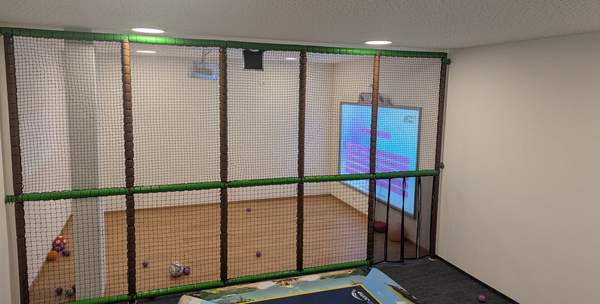 MultiBall installed in Hotel Kristall with a soft play net to keep balls in the area.
