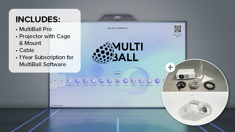 MultiBall Premium Package with MultiBall Pro, projector package L, projector cage and one year MultiBall subscription