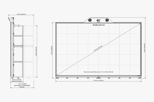 Measurements of MultiBall LED Club